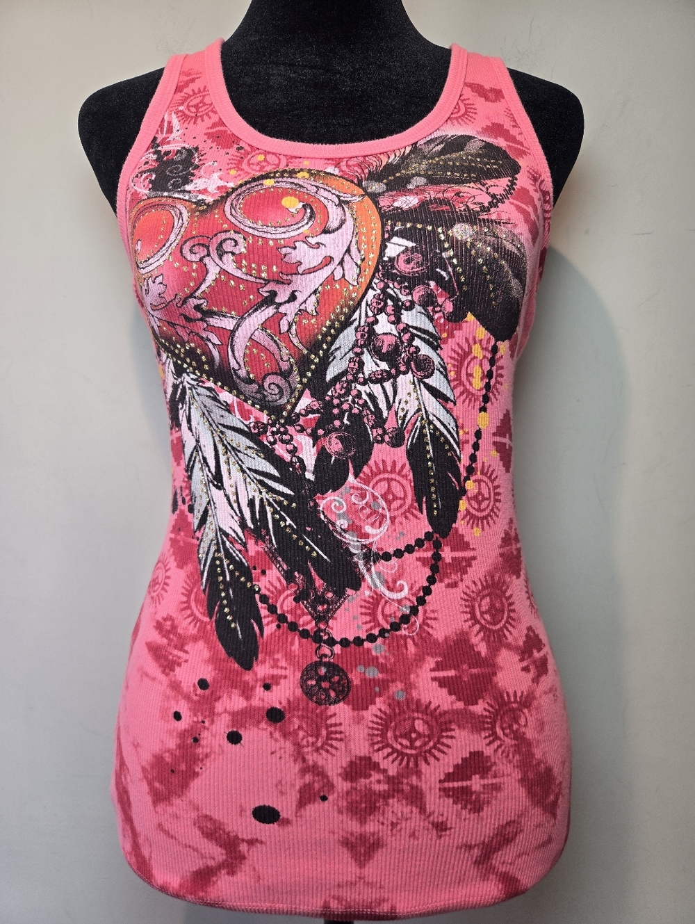Bongo Tank Medium Women's Y2k Crochet Lace Back Dreamcatcher